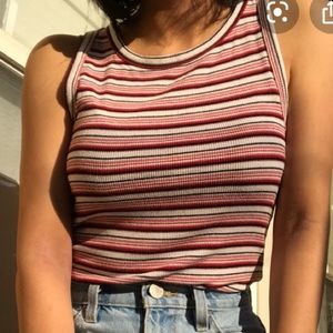 American Eagle striped soft tank top
